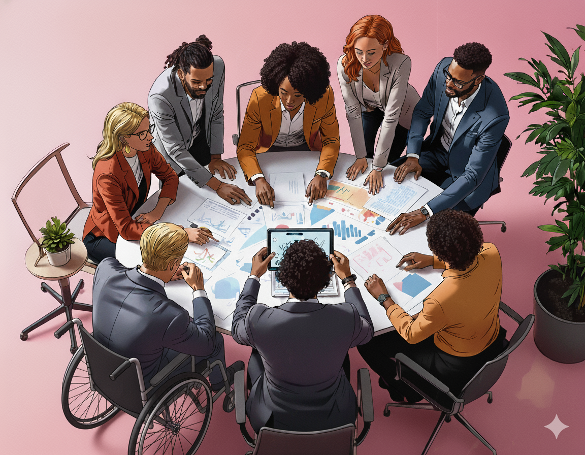 Creative team meeting